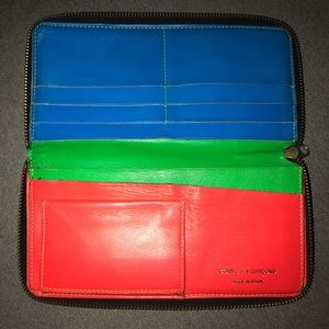 Comme De Garçons Super Fluo Zip Around Wallet
